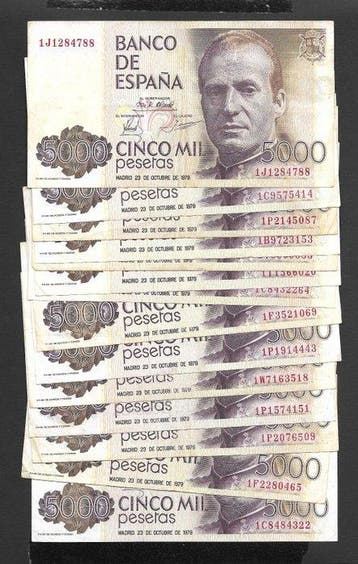 Spanje. - 14 x 5000 Pesetas 1979 - Pick 160a -