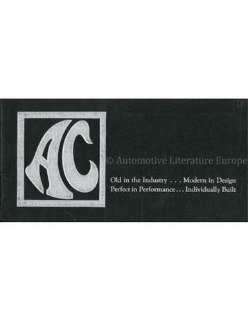 1938 AC CARS PROGRAMMA BROCHURE ENGELS, Nieuw, Author