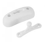 Deurvanger 2-delig met kogelkop Wit, Ophalen of Verzenden, Nieuw