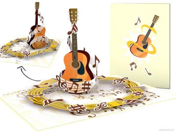 Schitterende Akoestische Gitaar & MuzieknotenPop-Up K..., Diversen, Verzenden, Nieuw