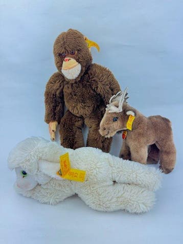 Steiff - Speelgoed Lot of 3 x Vintage Steiff Toys - Deer,