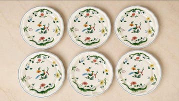 Manufacture de Gien - RARE 6 Très Grandes assiettes Plats, Antiek en Kunst, Antiek | Meubels | Tafels