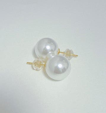 Zonder minimumprijs - Oorstekers - 18 karaat Geel goud Parel, Sieraden, Tassen en Uiterlijk, Antieke sieraden