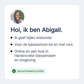 Bijles wiskunde aan huis in Hardinxveld-Giessendam en online, Privéles, Bijles