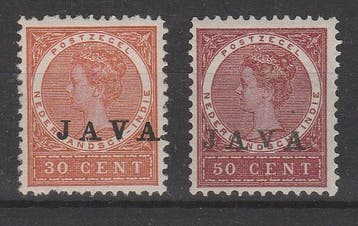 Postzegels  Nederland Indië 1908 Java NR.77-78 (1665), Postzegels en Munten, Verzenden, Postfris