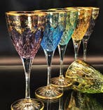 Artemisia - Wijnglas (6) - Kristal, goud 24 karaat - I