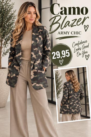 Camo Blazer – Army Chic, Ophalen of Verzenden, Nieuw