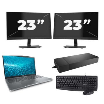 Dell Precision 3571 -   i5-12e  8GB  - 256GB  + 2x 23 inch, Verzenden, 8 GB, Refurbished, 12e Generatie