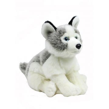 WNF husky knuffel - pluche - 38 cm - hond, Verzenden, Nieuw