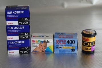 Kodak , Konica , Hema 6x filmrol kleinbeeld Analoge camera, Nieuw