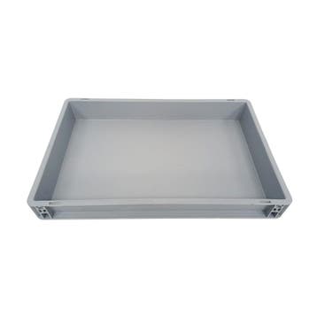 Stapelbak, 600x400x75 mm, euronorm, grijs kunststof, nieuw -, 40 tot 60 cm, 50 tot 75 cm, Ophalen of Verzenden, Nieuw