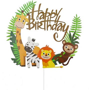 Jungle Animals 6-delige folie ballonnen set, Hobby en Vrije tijd, Ophalen of Verzenden, Nieuw, Versiering, Verjaardag