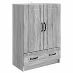 vidaXL Dressoir met lade Grijs sonoma 66 x 34,5 x 92 cm, Verzenden, Nieuw, Overige houtsoorten, Minder dan 50 cm