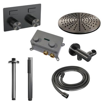 Brauer Gunmetal Carving Thermostatische Regendoucheset, Ophalen of Verzenden, Nieuw