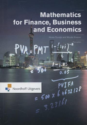 Mathematics for Finance Business and Economics 9789001818623, Boeken, Zo goed als nieuw