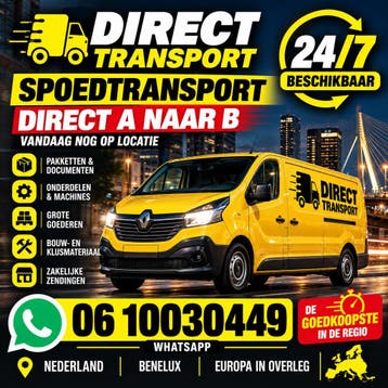 Spoedtransport 24/7 | Direct A naar B | Vandaag Nog, Koeriersdiensten