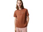 Lacoste Petit Piqué Polo Slim Fit – Bruin – Maat FR 9 / US, Verzenden, Nieuw