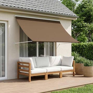 vidaXL Markies Taupe 400 x 150 cm 180 g / m² Polyester met, Verzenden, Nieuw