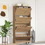 vidaXL Schoenenkast Artisan Eiken 80 x 21 x 163,5 cm Bewerkt, Verzenden, Nieuw
