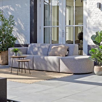 *WOONWINKEL* All-weather Tuinbank Met Ronde Hocker Rechts Gr, Verzenden, Nieuw