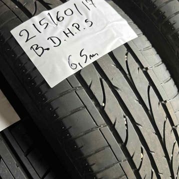 2 x Bridgestone 215-60-17 Zomerbanden 6,5mm, 17 inch, Ophalen of Verzenden, Band(en), Personenwagen