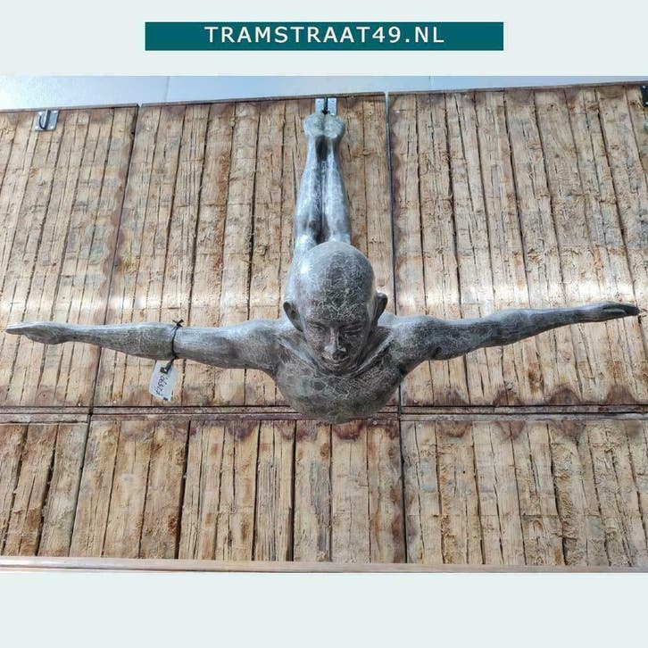 Metalen beelden | levensgroot beeld | sculpturen | uniek, Tuin en Terras, Tuinbeelden, Mensenbeeld, Nieuw, Metaal, Ophalen of Verzenden