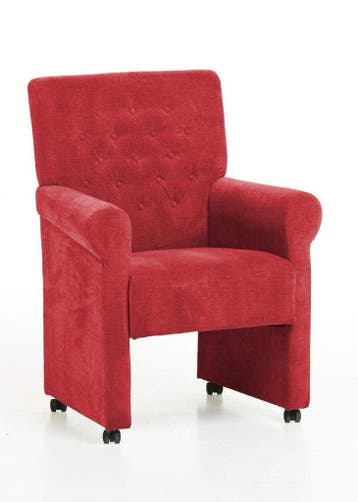 Eetkamerstoel Epe - eetkamerstoelen - Rood, Huis en Inrichting, Nieuw, Rood, Stof