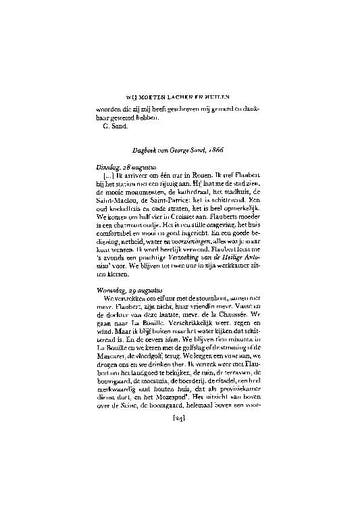 Wij moeten lachen en huilen / Privé-domein / 182 George Sand, Boeken, Verzenden, Gelezen, George Sand