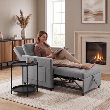 Slaapstoel Toyama, 3-in-1, 6-voudig verstelbare rugleuning, Verzenden, Nieuw