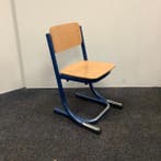 complete set 20 stuks schoolstoelen Presikhaaf (gele stip),, Ophalen of Verzenden, Gebruikt, Hout, Vijf, Zes of meer stoelen