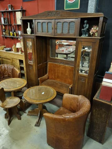 mancave I vintage I inrichting I bar I stamtafel I barkruk, Ophalen of Verzenden, Gebruikt, Complete inventaris