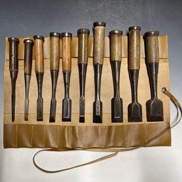 Tataki Oire Nomi | Bench Chisels Standard Set w/ Roll Case -, Antiek en Kunst