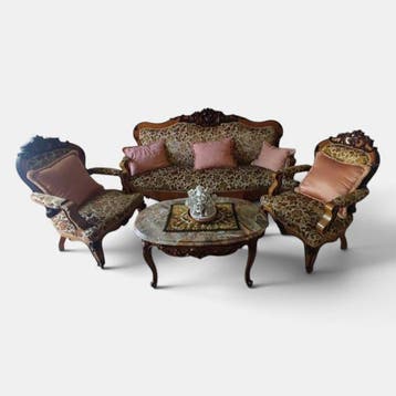 Louis Philippe Drieluik (3) - Palissander, Esdoorn -