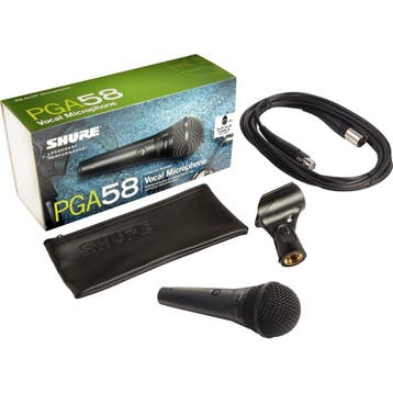 Shure PGA58-XLR-E Dynamische Zang- en Spraakmicrofoon, Ophalen of Verzenden, Nieuw