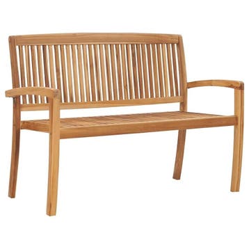 Teakhouten Tuinbank 128cm | Tweedekansje | OP=OP, Ophalen of Verzenden, Gebruikt, Teakhout