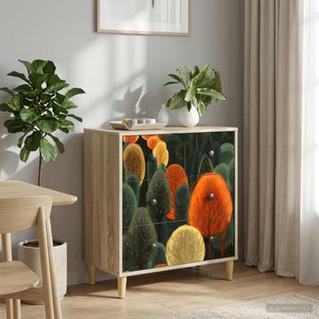vidaXL Ladekast ZAANDAM Bosprint 66 x 36,5 x 75 cm Bewerkt, Huis en Inrichting, Kasten | Overige, Verzenden, Nieuw