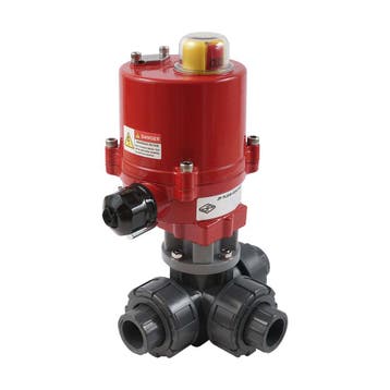 G 2 Inch T-Port 3-Weg PVC Elektrische Kogelklep 12 V AC/DC, Verzenden, Nieuw