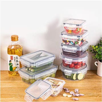 Set 12 Vershoudbakjes Luchtdicht met Deksel Meal Prep, Verzenden, Nieuw in verpakking