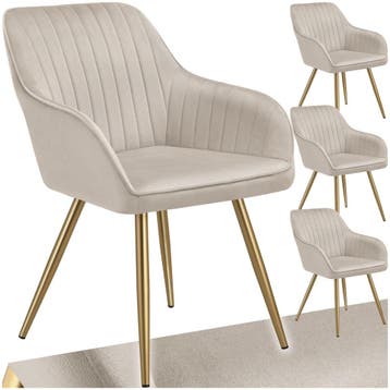 Eetkamerstoel Marilyn, fluweeloptiek, doorgestikt, Huis en Inrichting, Stoelen, Verzenden, Nieuw