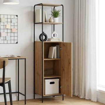 vidaXL buffetkast Artisanaal eiken 40 x 33 x 161 cm Bewerkt, Minder dan 50 cm, Verzenden, Nieuw, Minder dan 100 cm