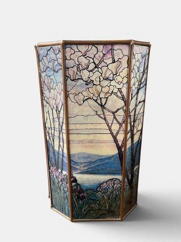 Wandkandelaar - Glas, Koper, Lood, Metaal - Glas-in-lood