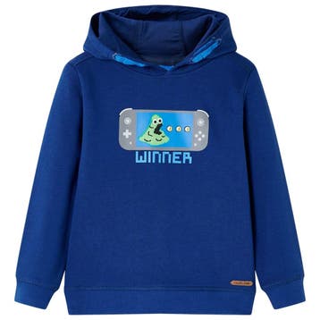 vidaXL Kindertrui met capuchon 128 donkerblauw, Verzenden, Nieuw