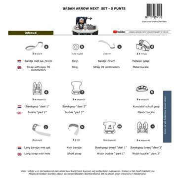 Melia baby/peuter schaal bev.set 5P Urban Arrow Nexxt bakfie, Verzenden, Nieuw