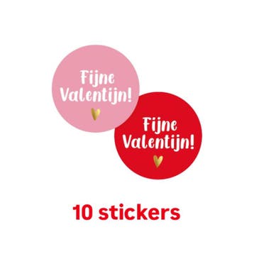 10 sticker Fijne valentijn roze - rood - Liefde - valentijn, Ophalen of Verzenden, Nieuw, Sticker
