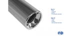 FOX Opel Corsa B einddemper Ø60mm - 1x90 type 13, Verzenden, Nieuw