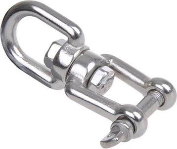 Rvs Wervel Oog-gaffel - Draairotol - Swivel - Draaioog - War, Ophalen of Verzenden, Nieuw