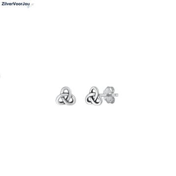 Zilveren mini keltische oorstekers, Verzenden, Nieuw, Zilver