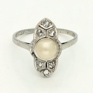 Ring - 18 karaat Witgoud Diamant (Natuurlijk), Nieuw