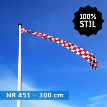 NR 451: Wimpel Noord Brabant GEBLOKT 100% stil-300cm (zonder, Nieuw