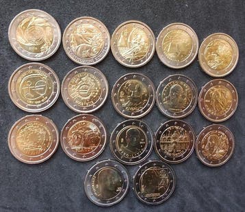 Italië. 2 Euro 2004/2020 (17 coins) (Zonder minimumprijs)